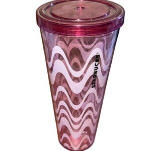 Starbucks 24 Oz Pink Double Wall Tumbler With Lid